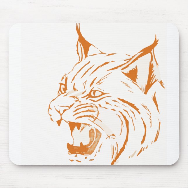 Bobcat Wildlife Feline Cat Wild Cat Animal Tiger Mouse Mat (Front)