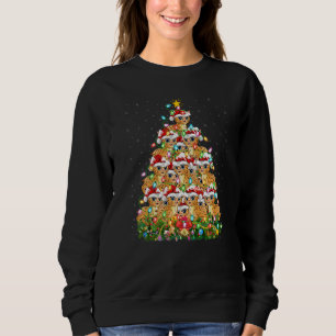Bobcat  Xmas Lights Santa Bobcat Christmas Tree Sweatshirt