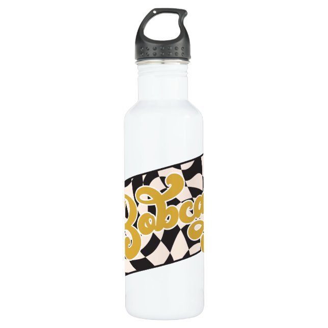 Bobcats Chequerboard Water Bottle: Gold v2 710 Ml Water Bottle (Front)