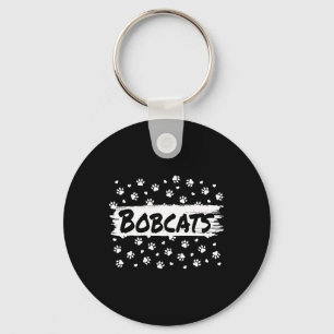 Bobcats Mascot School Spirit Men Women Leopard Foo Key Ring