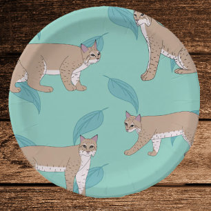 Bobcats Paper Plate