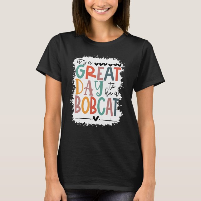 Bobcats School Sports Fan Team Spirit Mascot Gift  T-Shirt (Front)