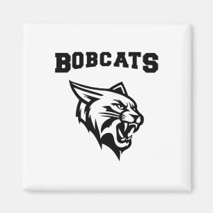 Bobcats Sports With Mascot Sticker  Magnet