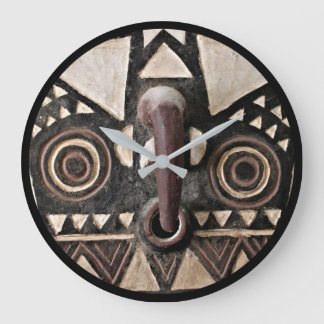 Bobo Bwa Hawk Mask • Round Wall Clock