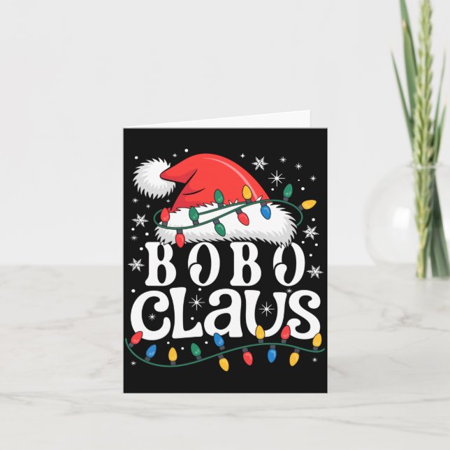 Bobo Claus Funny Xmas Christmas Grandma Holiday St Card (Front)