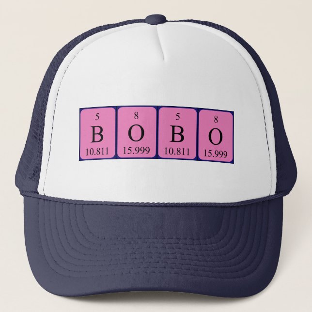 Bobo periodic table name hat (Front)
