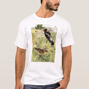 Bobolinks, Daisies and Pink Clover T-Shirt