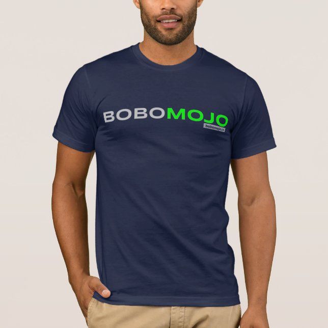 BoboMojo on Navy T-Shirt (Front)