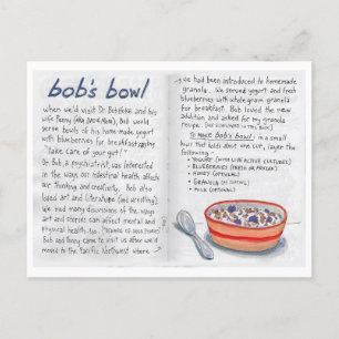 Bobs Bowl recipe postcard