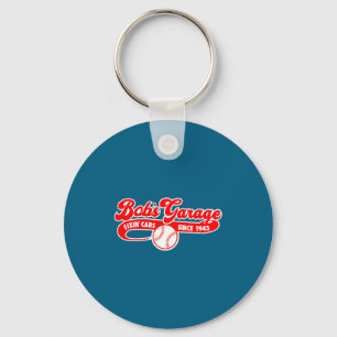 Bobs Garage Baseball Team Illustration Key Ring