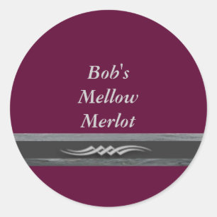 Bob's Mellow Merlot Wine Labels