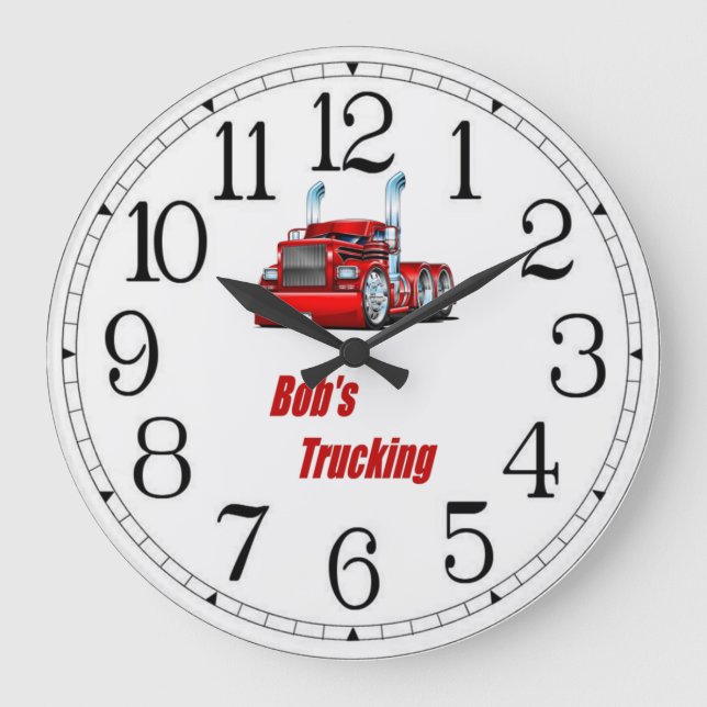 Bob's Trucking Large Clock (Front)