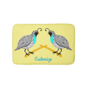 Bobwhite Blue-throated Quail Thunder_Cove  Bath Mat