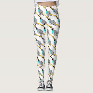 Bobwhite Blue-throated Quail Thunder_Cove Leggings