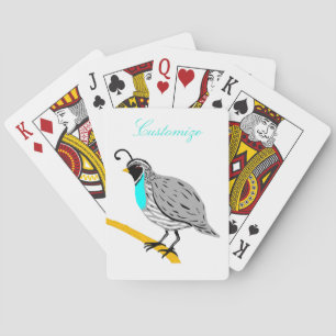Bobwhite Blue-throated Quail Thunder_Cove Playing Cards