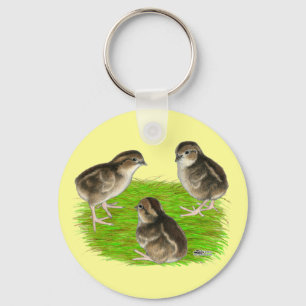 Bobwhite Quail Chicks Key Ring