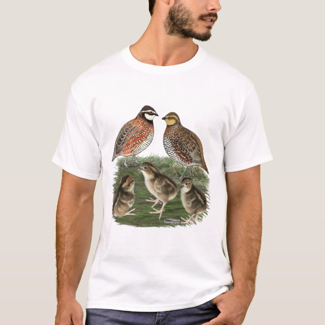 Bobwhite Quail Family T-Shirt (Front)