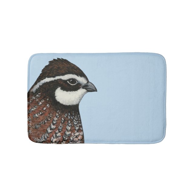 Bobwhite Quail Head Bath Mat (Front)