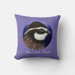 Bobwhite Quail Head Circle Cushion