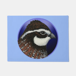 Bobwhite Quail Head Circle Doormat
