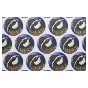 Bobwhite Quail Head Circle Fabric