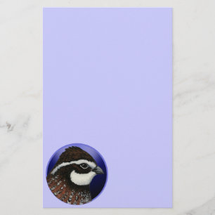 Bobwhite Quail Head Circle Stationery