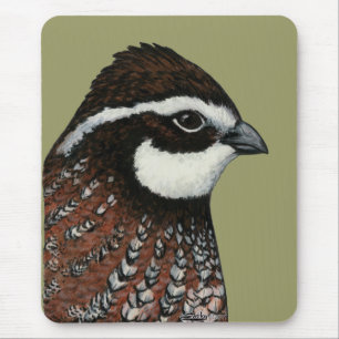 Bobwhite Quail Head Mouse Mat