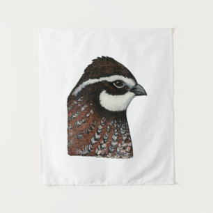 Bobwhite Quail Head Tapestry