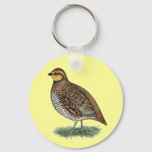 Bobwhite Quail Hen Key Ring