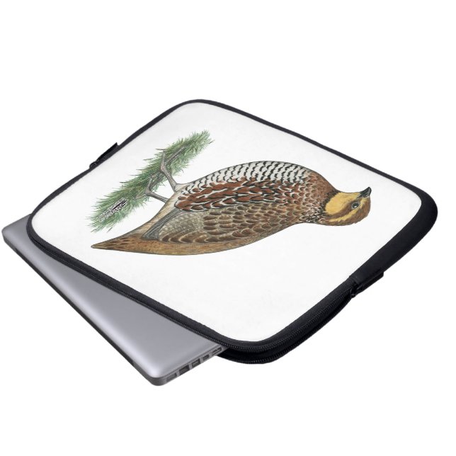 Bobwhite Quail Hen Laptop Sleeve (Front Bottom)