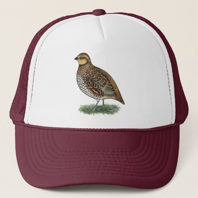 Bobwhite Quail Hen Trucker Hat (Front)