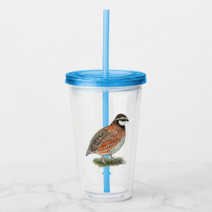 Bobwhite Quail Rooster Acrylic Tumbler