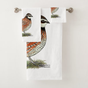 Bobwhite Quail Rooster Bath Towel Set