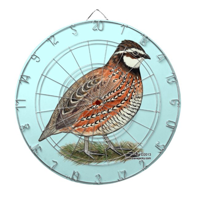 Bobwhite Quail Rooster Dartboard (Front)