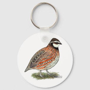 Bobwhite Quail Rooster Key Ring