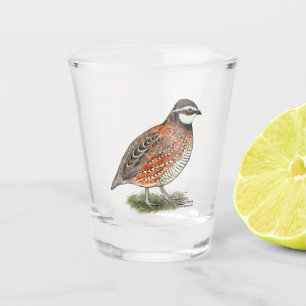 Bobwhite Quail Rooster Shot Glass
