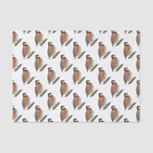 Bobwhite Quail Rooster Tissue Paper (Front)