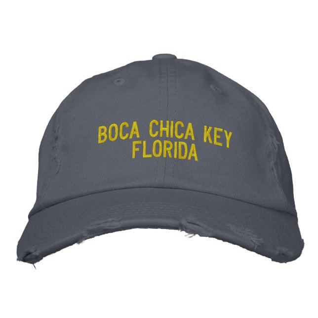 Boca Chica Key, Florida Embroidered Hat (Front)