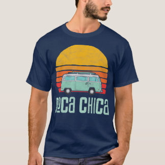Boca Chica Texas Beach Hippie Van Retro Surfer T-Shirt