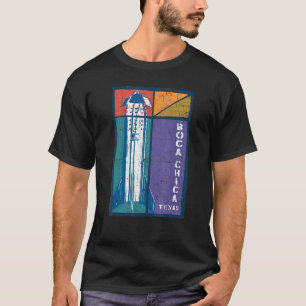 Boca Chica Texas Starship Cool Retro T-Shirt