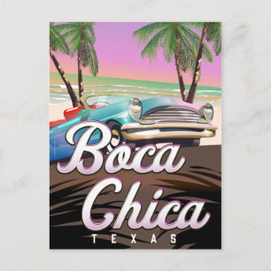 Boca Chica Texas vacation poster Postcard