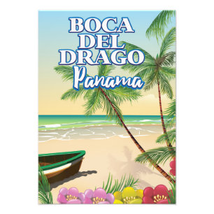 Boca del Drago Panama Beach travel poster