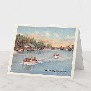 Boca Grande, Gasparilla Island vintage boats Card