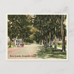 Boca Grande, Gasparilla Island vintage street Postcard
