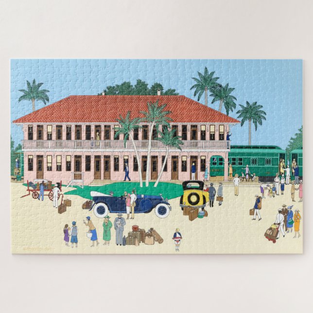 Boca Grande Railroad Station 1928 Jigsaw Puzzle (Horizontal)