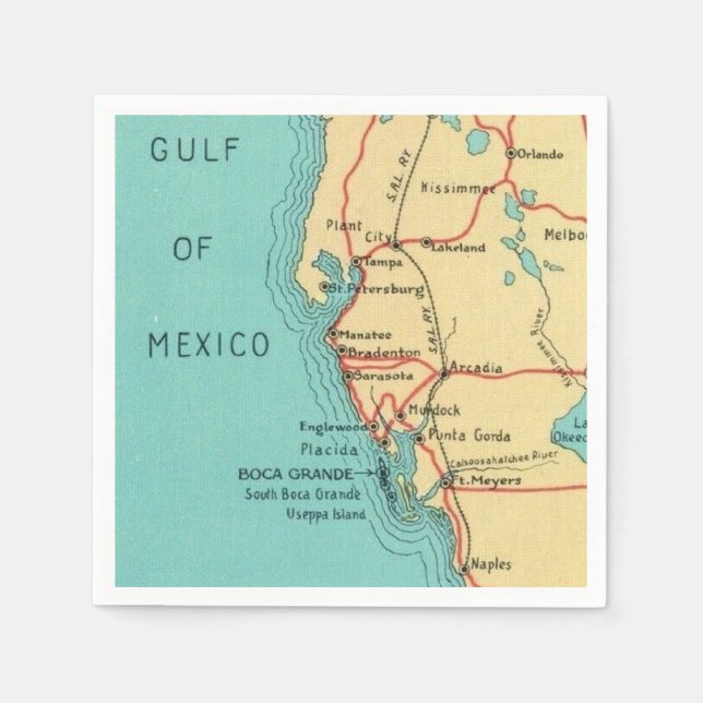 Boca Grande Useppa Florida Napkins (Front)