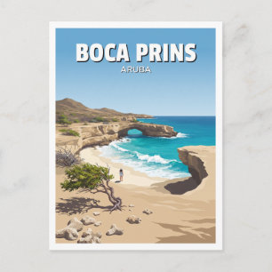 Boca Prins Santa Cruz Aruba Travel Postcard