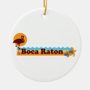 Boca Raton - Beach Design. Ceramic Tree Decoration