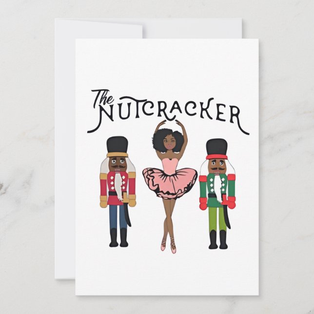 Boca Raton Black Nutcracker Funny Christmas  Announcement (Front)