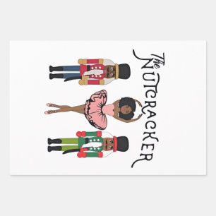 Boca Raton Black Nutcracker Funny Christmas  Wrapping Paper Sheet
